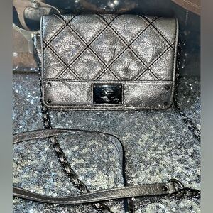 Milly silver chain crossbody bag